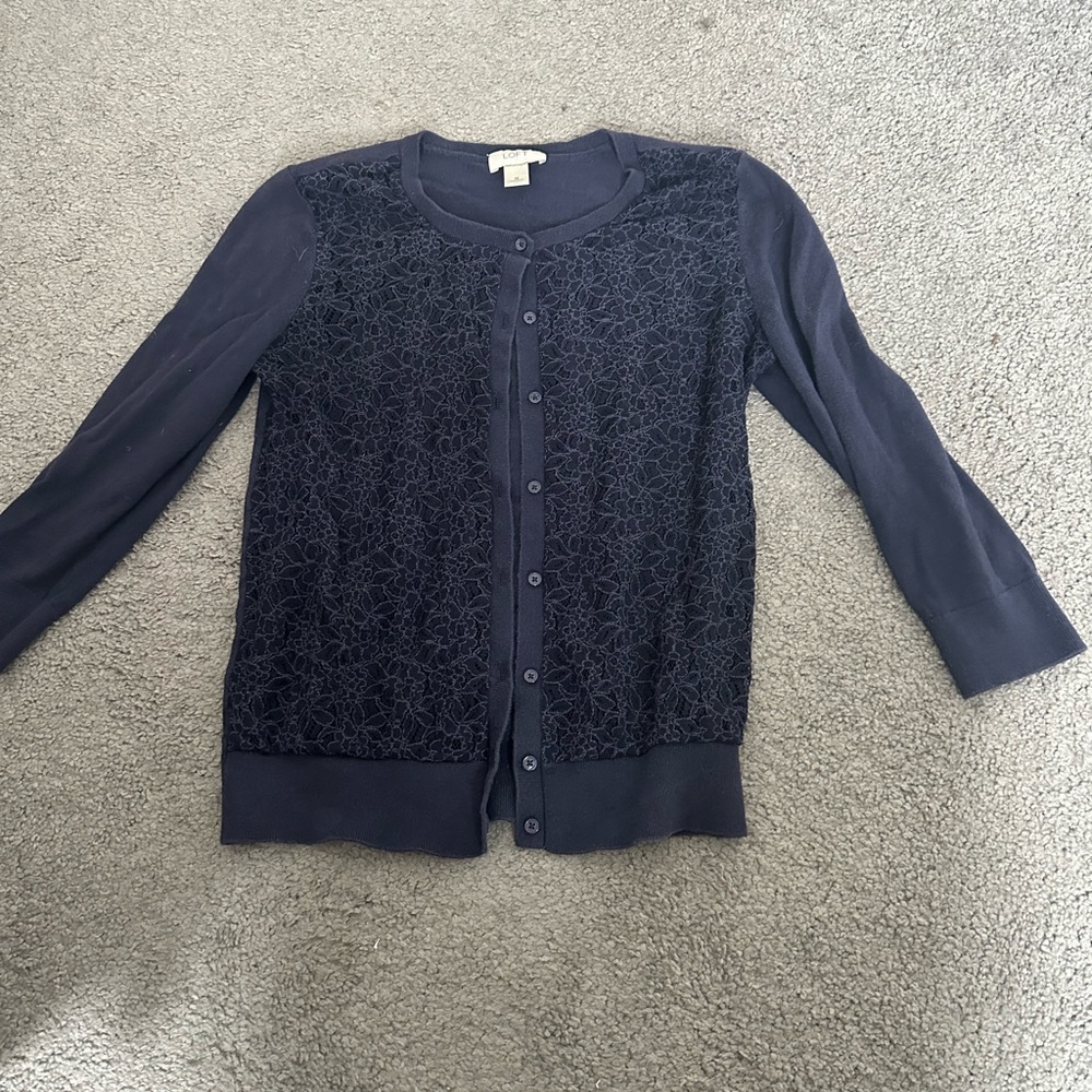 Blue lace sweater